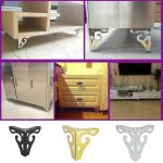 Pieds de canap en mtal poli, 10cm, 4 pices / ensemble, accessoires de lit creux moderne, meubles, ...