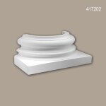 Pied de demi - colonne profhome 417202 moulure de fa�ade colonne el�ment de fa�ade style ionique blanc ...