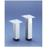 Pied de meuble carr� en aluminium 30x30 - h100mm - argent anodis� hettich