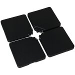 Pied de parasol lot de 4 dalles pour parasol ? lester dim. tot. 100l x 100l x 6, 8h cm hdpe surface granuleuse ...