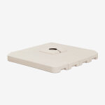 Pied de parasol carr� 100x100 cm remplissable pietra tapioca beige