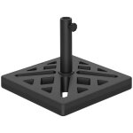 Pied de parasol carr� design graphique ajour� dim. 45 x 45 x 33, 5 cm poids net 15 kg hdpe noir