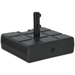 Pied de parasol carr� hdpe aspect bois noir