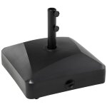 Pied de parasol carr� a lester - dim. 54, 5 x 54, 5 x 48 cm - roulettes pe noir