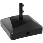 Pied de parasol carr� a lester - dim. 54, 5 x 54, 5 x 48 cm - roulettes pe noir