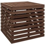 Pied de parasol coffre de rangement table basse 3 en 1 bois de sapin