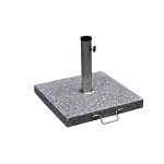 Pied de parasol en granit poli 30 kg avec roues + poignée 38 a 48 mm gris helloshop26 2202026 / 2 Pied de parasol en granit poli 30 kg avec roues + poignée 38 a 48 mm gris helloshop26 2202026 / 2
