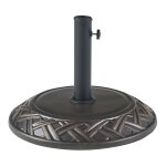 Pied de parasol jardin ext�rieur avec adaptateurs 37 / 42 / 52 / 58 mm noir helloshop26 03 0010252