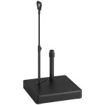 Pied de parasol avec poign�e ajustable et roulettes - lestage eau sable - dim. 60 x 60 x 100 cm - hdpe ...