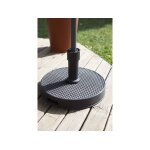 Pied de parasol rond en b?ton 27kg gris fonc? Pied de parasol rond en b?ton 27kg gris fonc?