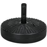 Pied de parasol rond base de lestage Ø 51 x 36 cm hdpe aspect r�sine noir