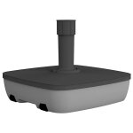 Pied de parasol avec roues eda plastique gris 40kg
