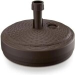 Pied de parasol, support parasol, maintien, polyrotin 39x39x13cm forme / couleur anguleux brun - markenartikel ...
