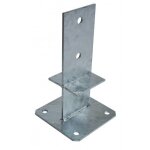 Pied de poteau en �me avec platine - hauteur 170 mm - galva - pps170 simpson strong - tie