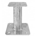 Pied de poteau fixe - sur platine - hauteur 150 mm - galva - ppa150 simpson strong - tie