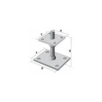 Pied de poteau rglable en hauteur de 40  180 mm - simpson