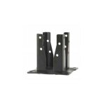 Pied de poteau special angle - 90 x 90 - coloris noir