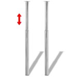 Pieds de table télescopiques 4 pcs chrome 710 mm - 1100 mm Pieds de table télescopiques 4 pcs chrome 710 mm - 1100 mm