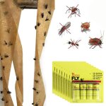 Pi�ge � mouches, rouleau de papier anti - mouches, paquet de 16