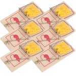Pi�ge � souris en bois durable pour souris, rats et petits rongeurs - solution antiparasitaire r�utilisable, ...