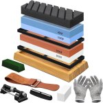 Pierre a aiguiser, aiguiseur couteaux professionnel, 400 / 1000 3000 / 8000 grains, apporter base antidrapant ...