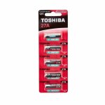 Piles alcalines 12v - toshiba - lot de 5 - 27a - mn27 - l828 - sous blister - m�tal