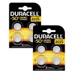 Pile bouton lithium duracell sp�ciale 2025 3 v, pack de 8 (dl2025 / cr2025), con�ue pour une utilisation ...
