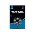 Pile bouton zinc air rayovac 1. 45 v 630 mah 4600. 745. 416 (6 pcs / bl)