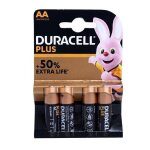 Piles plus power aa 4 + 50% extra life - duracell