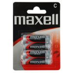 Piles salines r14 c carbone zinc mn1400 1. 50v x2 maxell
