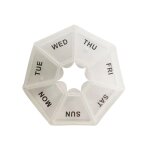 Pilulier plastique portable a 7 compartiments, bote a bonbons transparente, distributeur de mdicaments, ...