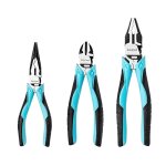 Pince en acier au carbone 3 pi�ces avec poign�e souple, duratech, pince � bec long 160 mm, pince coupante ...
