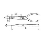 Pince becs plats ressort 160mm sam outillage
