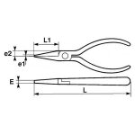 Pince becs plats sam 236 16 g sam outillage