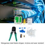 Pince  cble rseau, pince  sertir  tte de cristal, outil de test de sertissage de fil avec dnudeur, ...