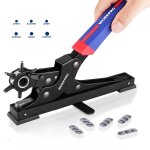 Pince perforatrice rotative pour cuir de bureau avec 6 tailles de poincon interchangeables workpro, erforatric ...