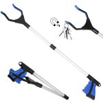 Pince pince pliable en aluminium de 82 cm avec pince rotative en caoutchouc pince pour personnes ges ...