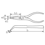 Pinces radio coupantes coud�es bi - mati�re - bec 73 mm - 239. 20 g sam outillage