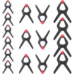 Pince a ressort en nylon robuste workpro 16 pieces pour photographie, bache, artisanat, jardin, terrasse, ...