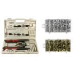 Pince a rivet et insert + assortiments inserts acier et alu