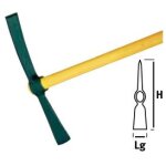 Pioche - hache corse, douille ovale 2 kg - sans manche