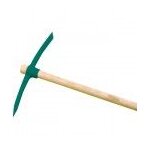 Pioche terrassier 2. 5kg panne et pic manche bois 1 mtre cap vert