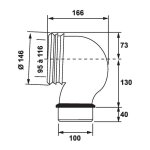 Pipe wc verticale cwp33 95 / 116 - 100