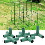 Piquets de cadre de jardin adapt�s aux piquets de 16mm, 4 pi�ces, connecteurs d'angle de bordure adapt�s ...