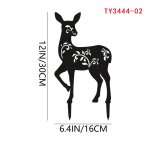 Piquet de cerf en mtal impermable, statue de cerf en mtal, piquets d'animaux de silhouette extrieure, ...