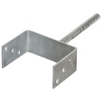 Piquets de cl�ture 6 pcs argent� 14x6x30 cm acier galvanis�