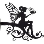 Piquet de jardin en m�tal, figurine de f�es elfes, silhouette d�corative, figurine de jardin patin�e, ...