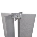 Piquets de poteau de clture 2 pcs acier