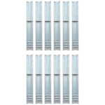 Piquet de sol en forme de l 12 pcs acier galvanis 5 x 5 x 50cm