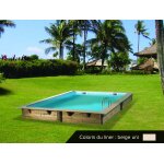 Piscine bois azura 3, 00 x 3, 00 x 1, 26 m - liner beige - ubbink